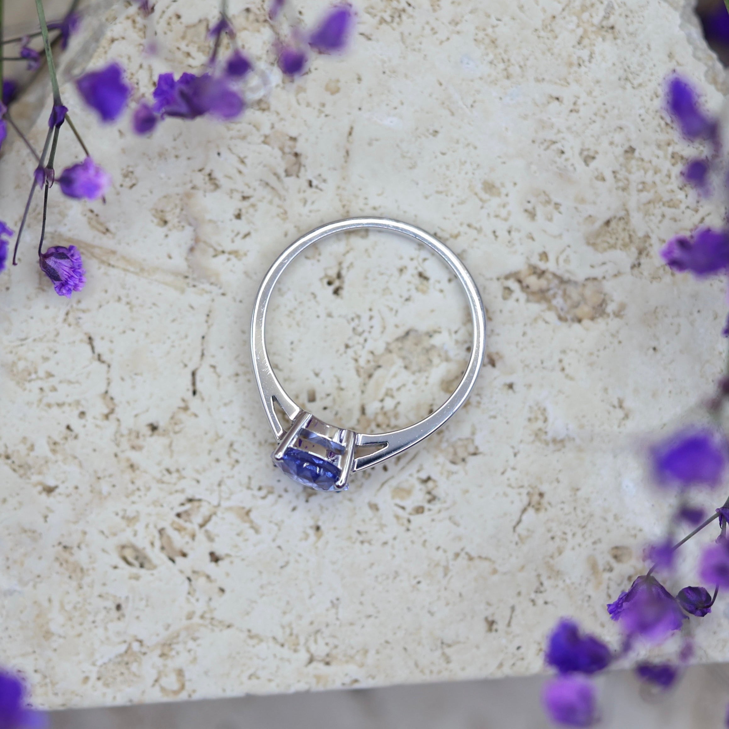 The Cornflower Solitaire | 2Ct Unheated Ceylon Blue Sapphire Ring