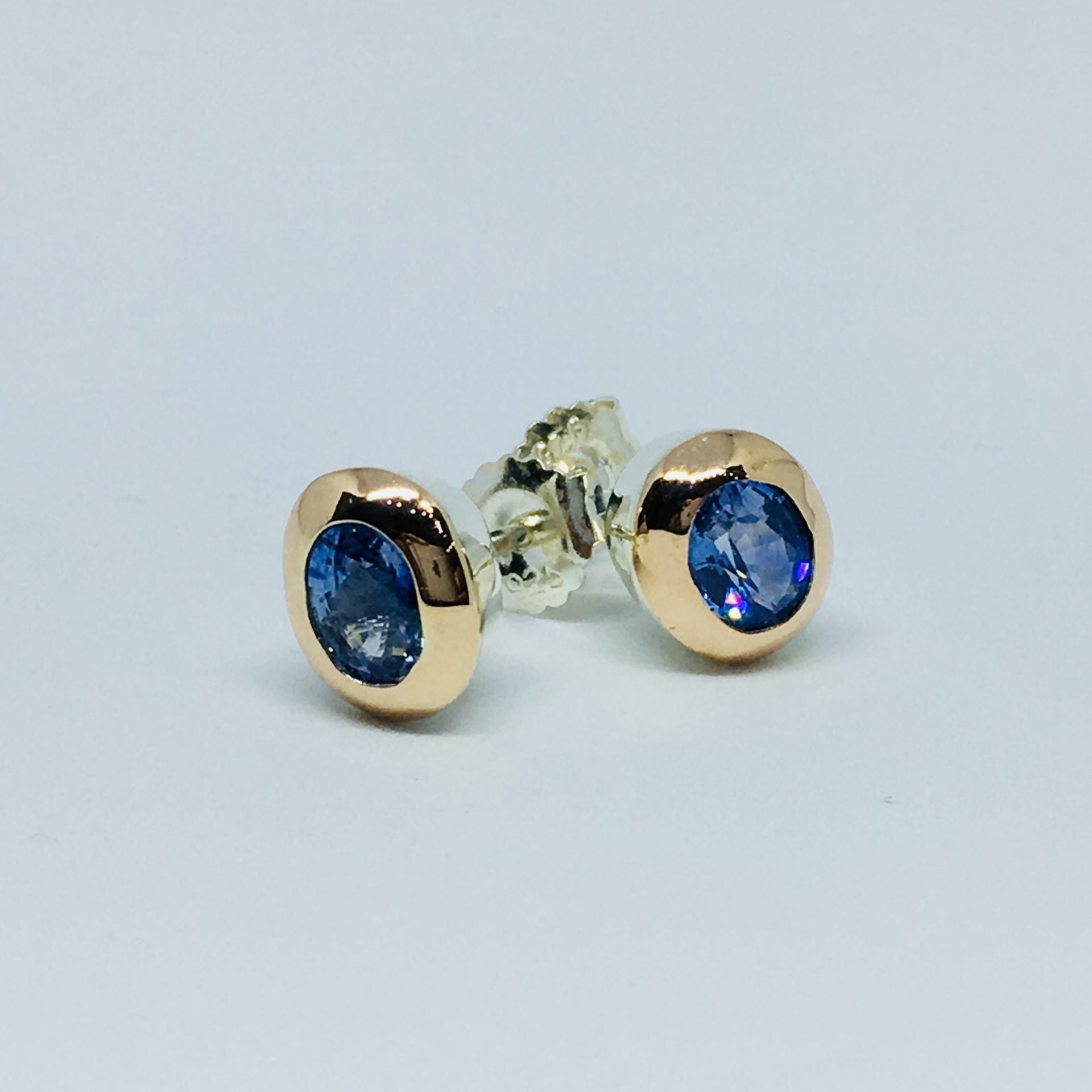 Natural Blue Sapphire Earrings