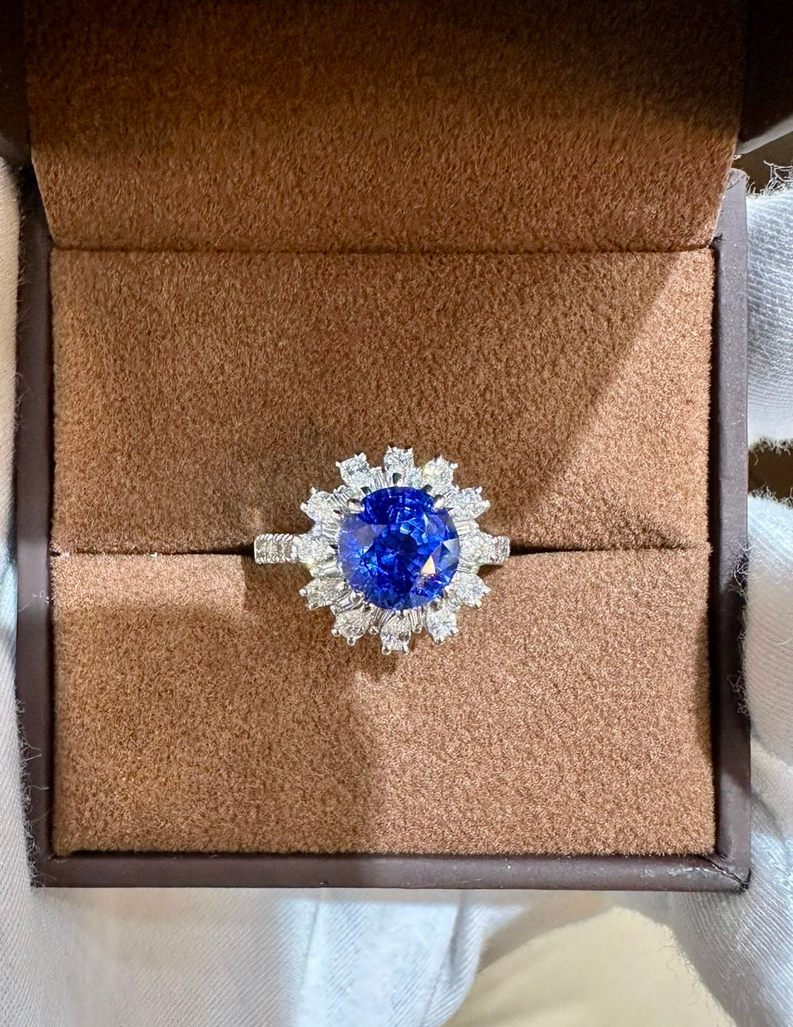 Royal Blue Sapphire Diamond Dress Ring