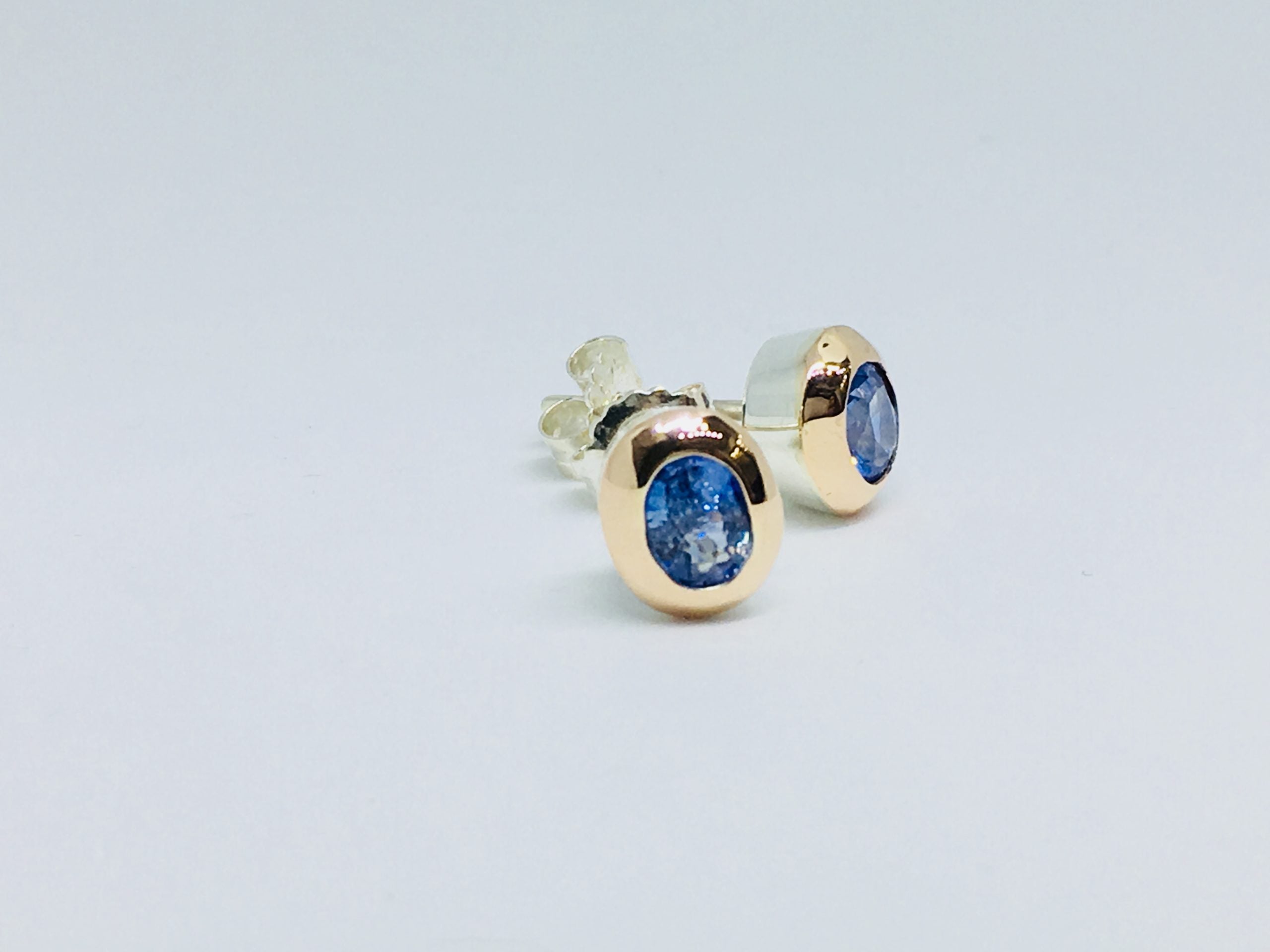 Natural Blue Sapphire Earrings