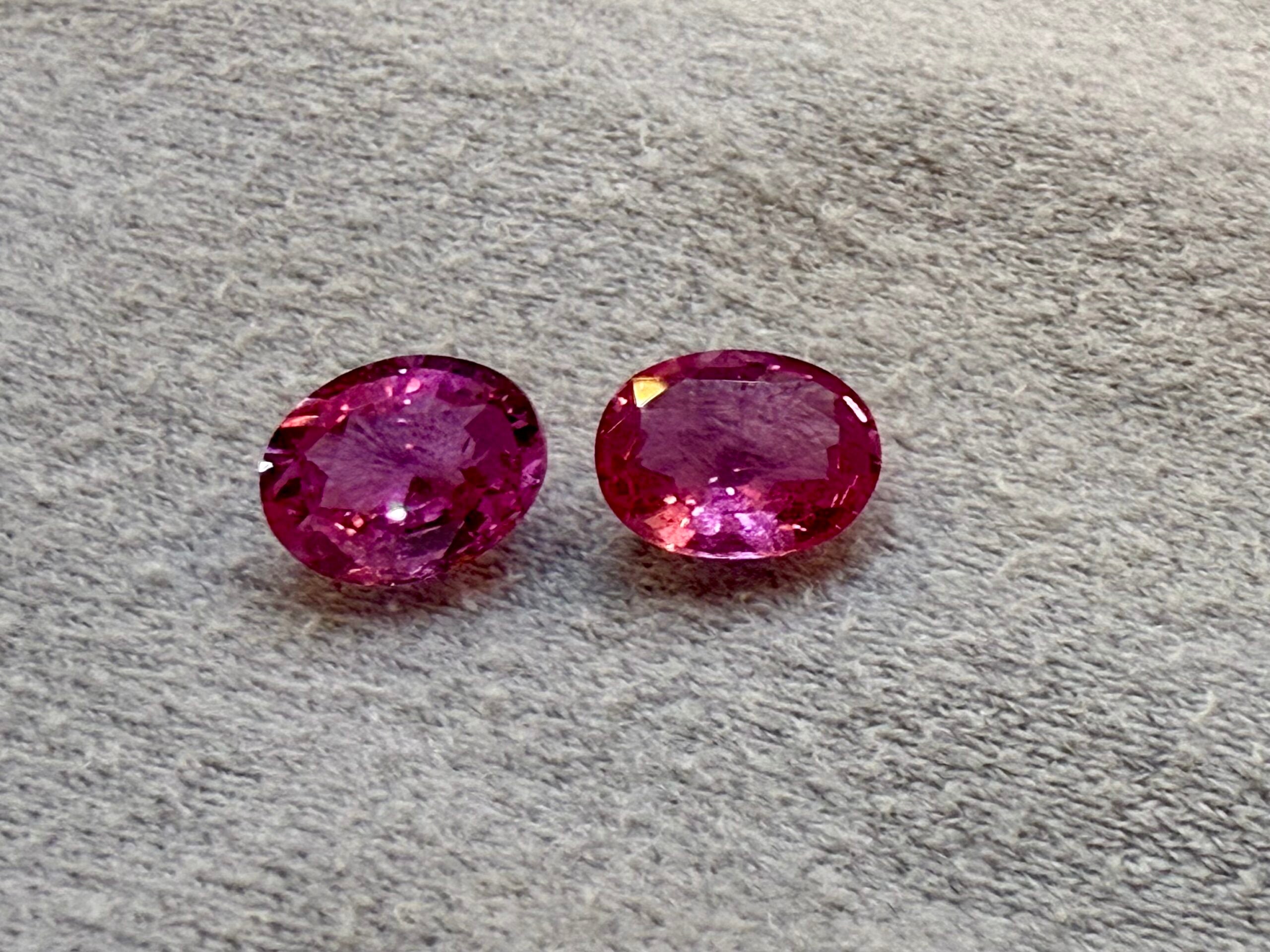 “Blush Royale” – Pink Sapphire & Diamond Halo Earrings