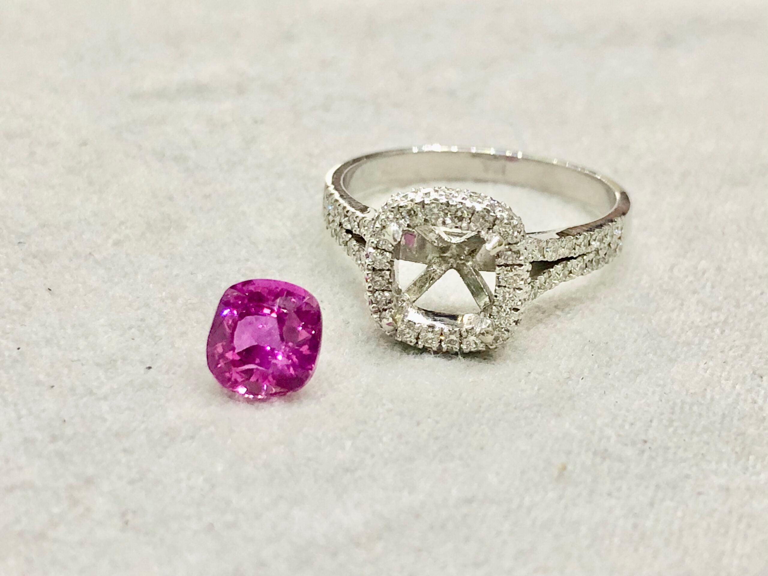 Pure Romance: 1.93ct Unheated Pink Sapphire & Diamond Ring