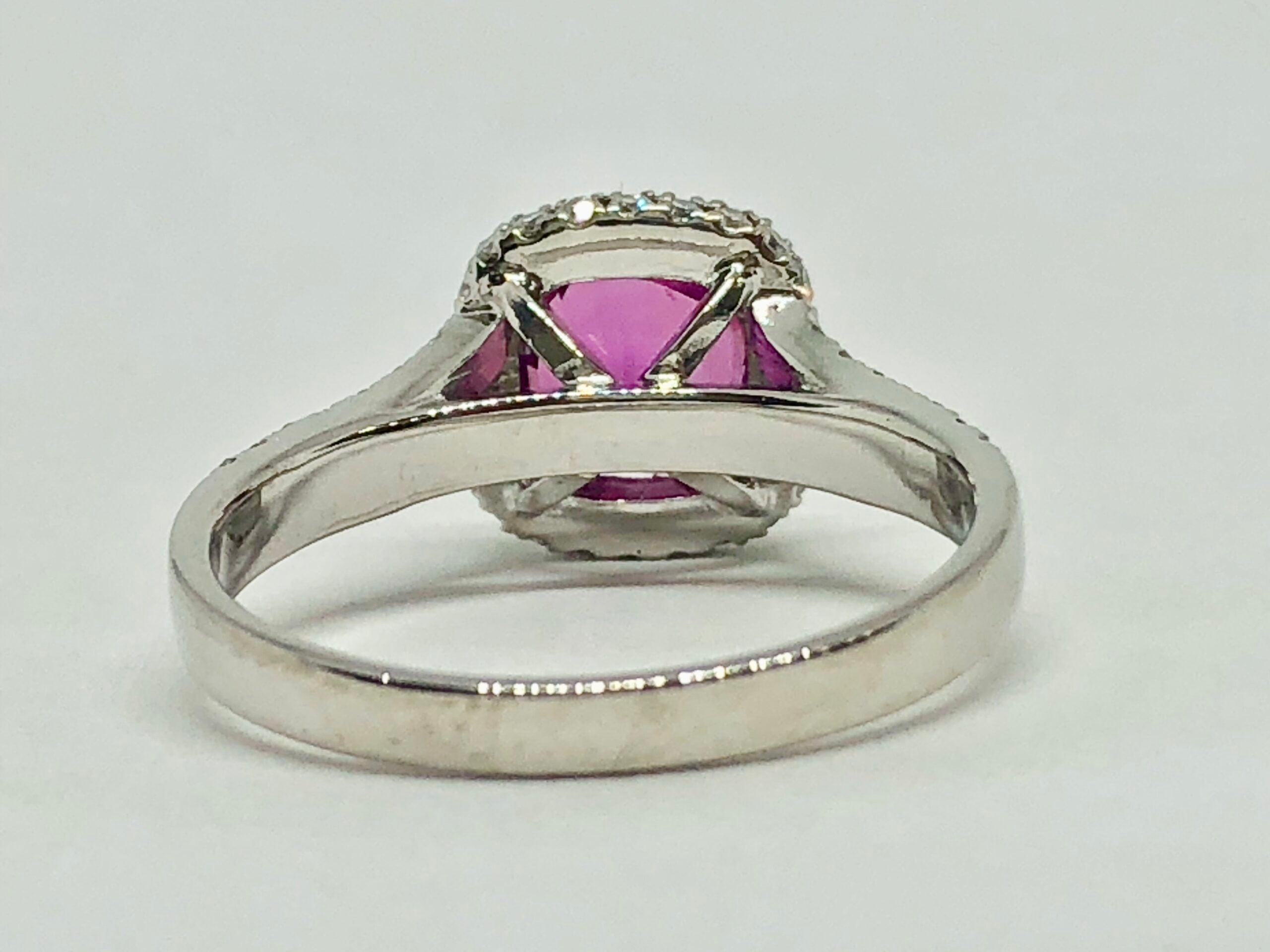 Pure Romance: 1.93ct Unheated Pink Sapphire & Diamond Ring