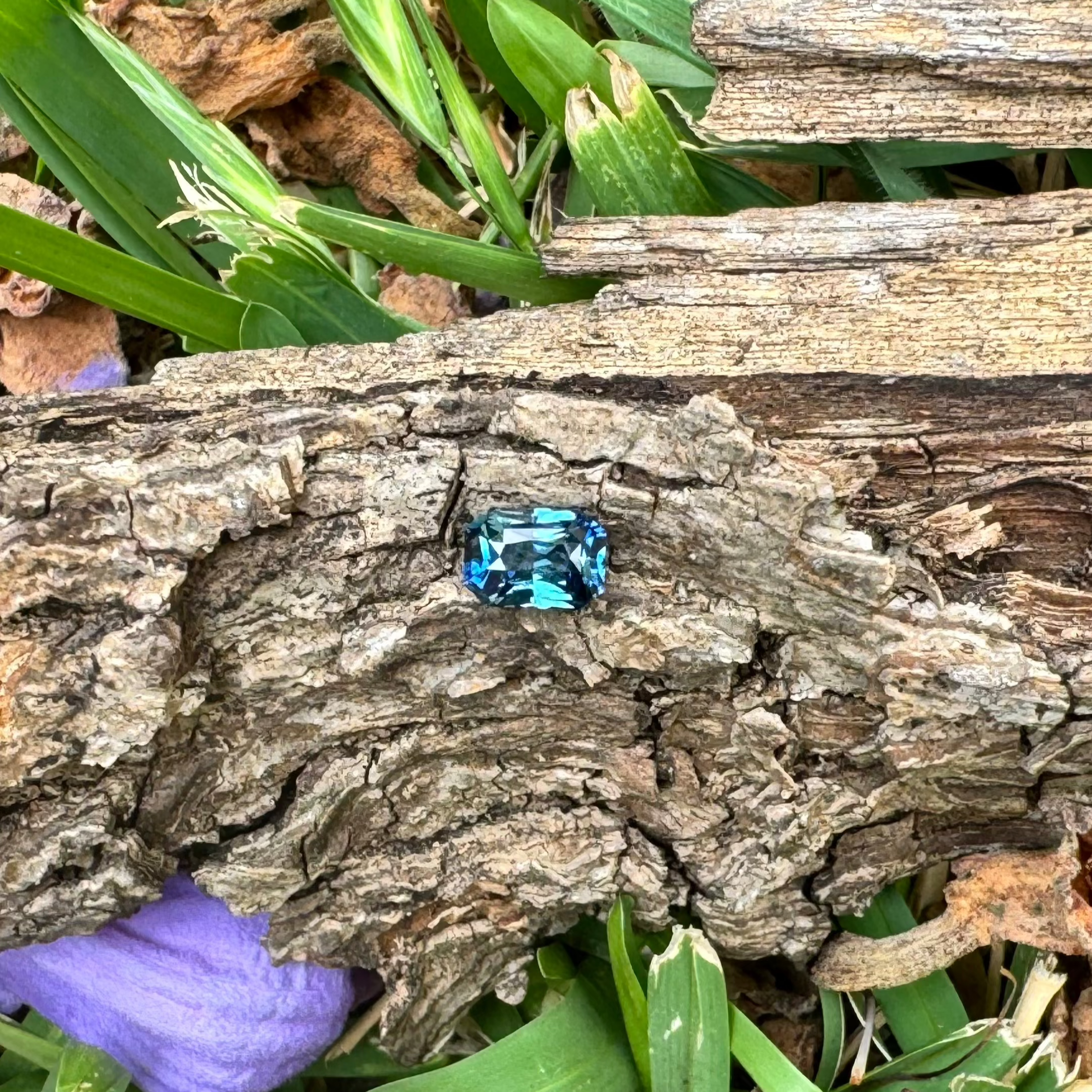 Unheated Natural Teal Sapphire