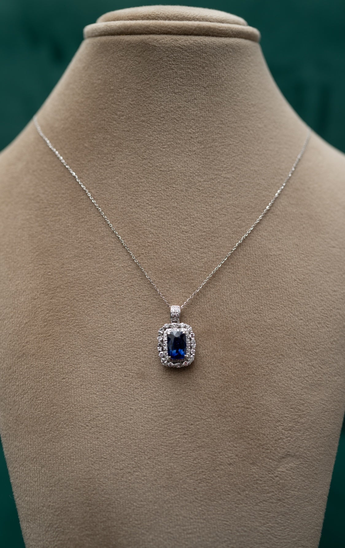 Exclusive Blue Sapphire & Diamond Pendant