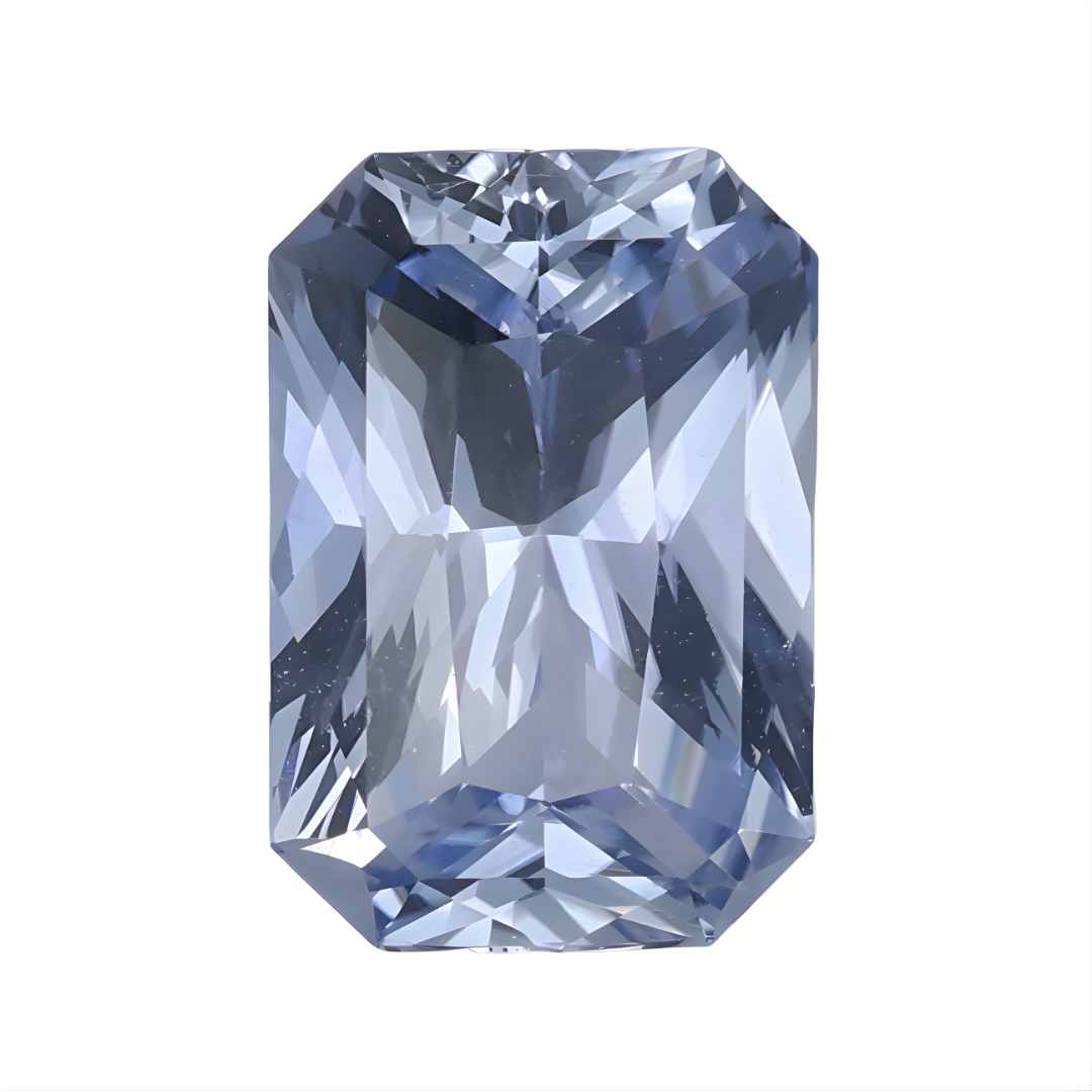 2.06 Ct Ice Blue Emerald–Radiant Mix Cut Sapphire – Sleek, Modern & Brilliant