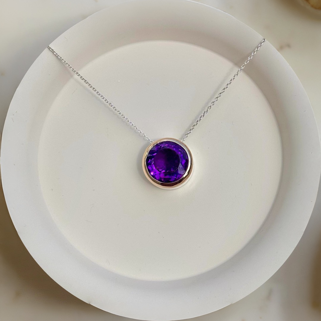 15Ct Sri Lankan Amethyst pendant