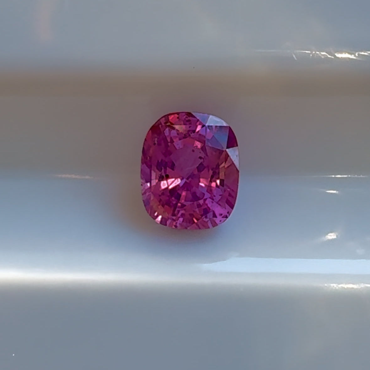 Natural Ceylon Hot Pink Sapphire – 1.69ct Cushion Cut (Unheated)