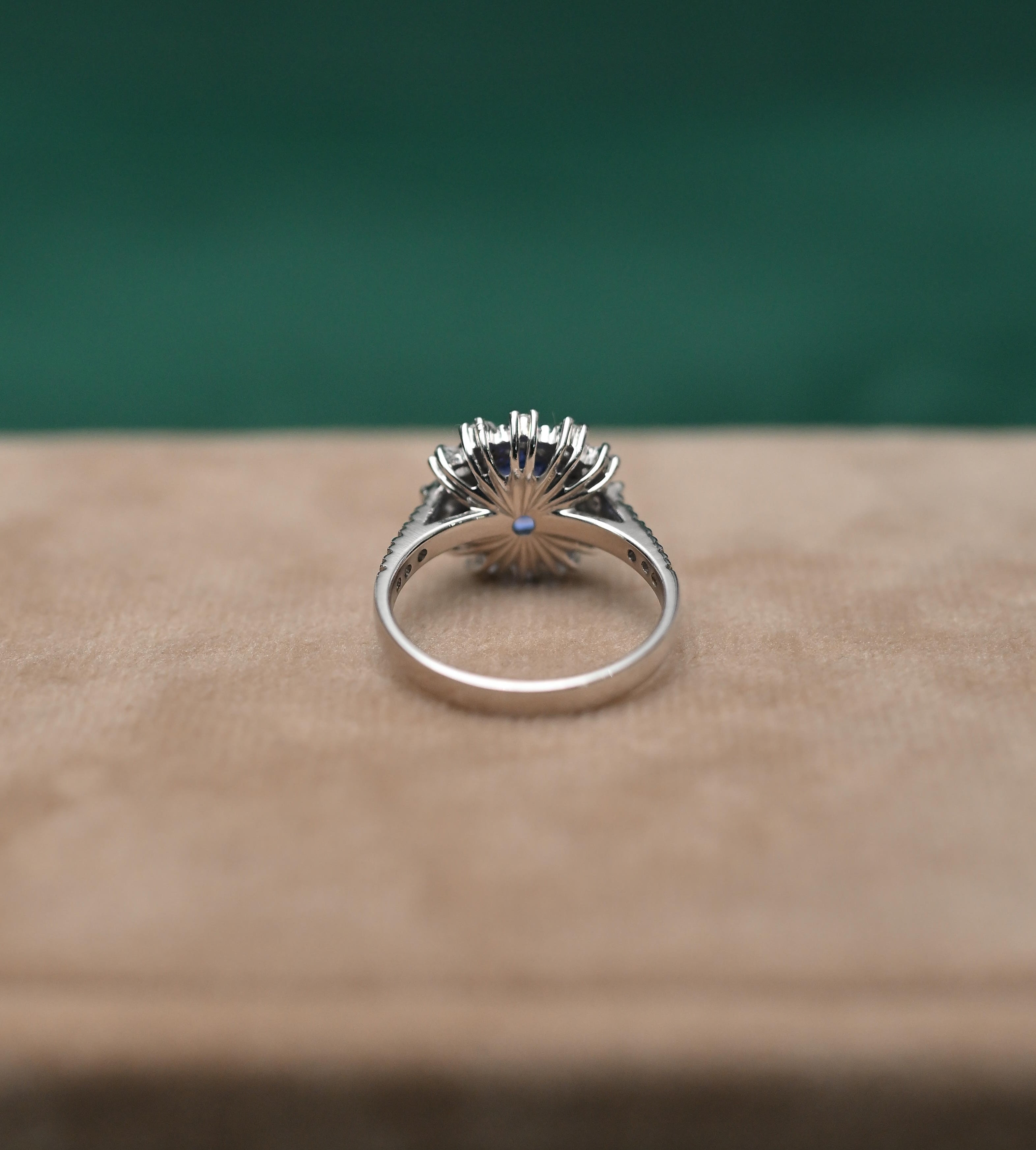Royal Blue Sapphire Diamond Dress Ring